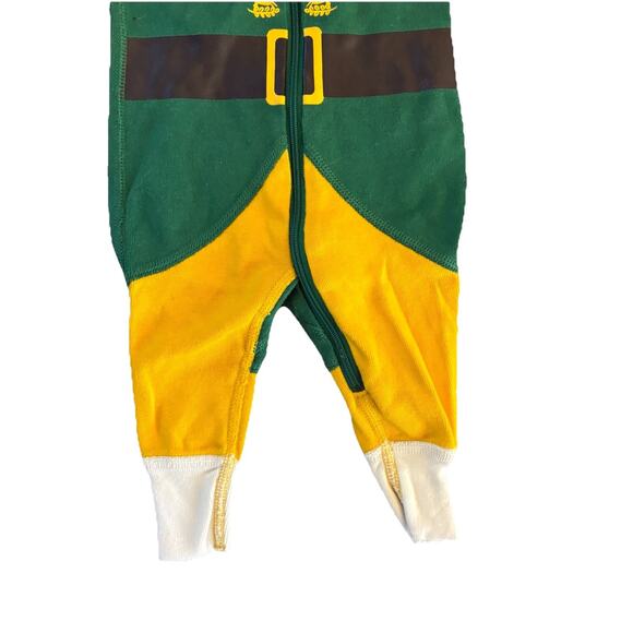 Hanna Andersson Sz 0-3 Mo (50cm) 100% Organic Cotton Zip Up One-Piece Elf Pajama - Picture 5 of 10